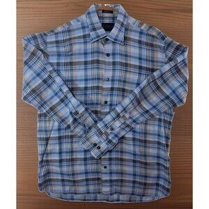 Calder Carmel Mens Blue Plaid Long Sleeve Button Up Shirt Limited Edition 1/150